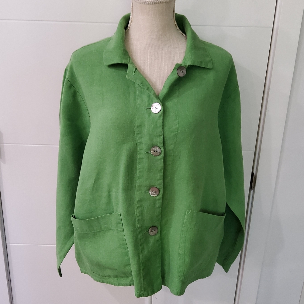 FLAX Linen Oversize Jacket Size M